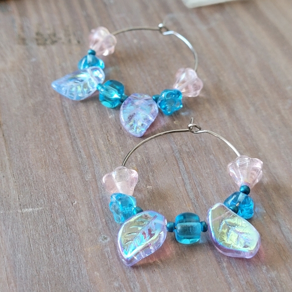 BohemiaLiz earrings Artisan Handmade, Gemstones, Rare/Vinted Glass, Lucky Scoop - Picture 11 of 12